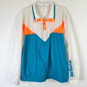 Vintage Prince Colorblock Pullover Windbreaker Jacket Men XXL Neon Retro Running